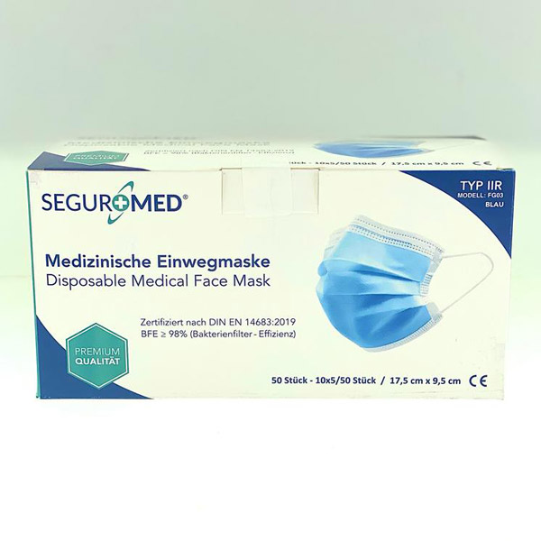 Medizinische Einwegmaske SegurMed - 10x5/50 Stück